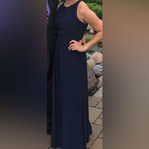 Navy Bridesmaid Dress - Cross Back - Size 10